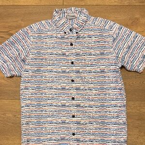 Men's Casual Button Down Shirt - Multicolor Stripes